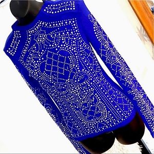 Embellished Mesh Fitted Top